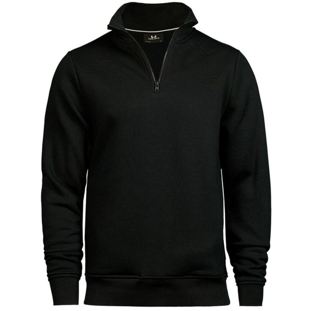 Tee Jays Mens Half Zip Sweatshirt / Black